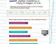 Explaining probability worksheet