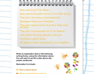 Explanation texts writing frame worksheet