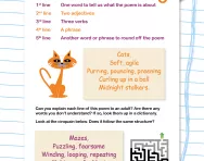 Exploring poetry: cinquains worksheet