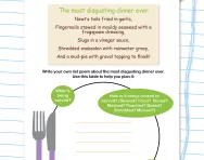 Exploring poetry: list poems worksheet