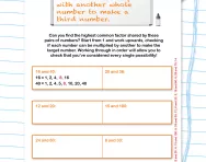 Find the highest common factor worksheet