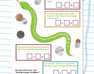 Finding change word problems worksheet