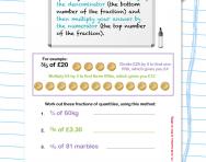 Finding fractions of quantities