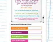 Finding percentages of quantities worksheet