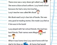 First reading comprehension worksheets