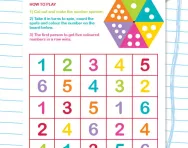 Five in a row: numbers 1-6