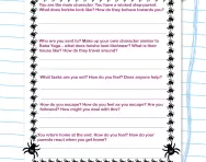 Folklore tale planning frame worksheet