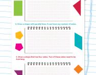 Follow instructions to draw shapes worksheet
