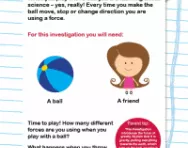 Counting forces: experiment with a ball.
