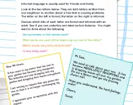 Formal and informal language worksheet