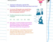 Fractions, decimals and percentages worksheet