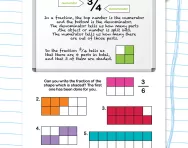 Fractions: denominators and numerators worksheet