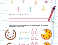 Fractions equal to one half worksheet