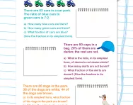 Fractions, percentages and ratio problems worksheet
