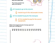 Fractions problem worksheet