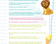 Fractions word problems worksheet