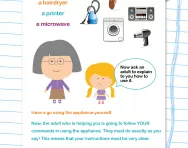 Giving oral instructions and writing a manual worksheet