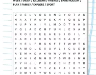 Half-term wordsearch