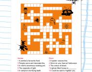 Halloween crossword puzzle 