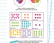 Halving practice worksheet