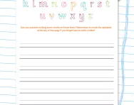 Handwriting worksheet: words in lower case