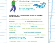 Homonyms worksheet