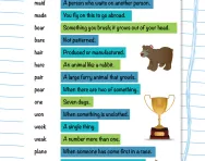 Homophones puzzle worksheet