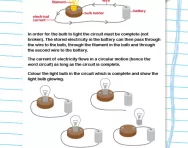 How an electrical circuit works worksheet