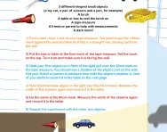 How does distance of an object from a light source change the shadow it makes experiment