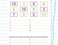 How many ways to make a number worksheet