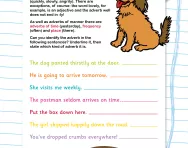 Identifying adverbs worksheet