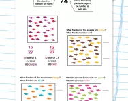 Identifying fractions practice worksheet