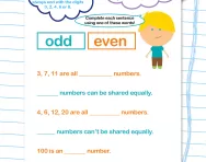 Identifying odd and even worksheet