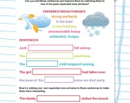 Improving writing with expanded noun phrases worksheet