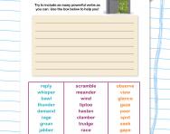 Improving writing with powerful verbs worksheet