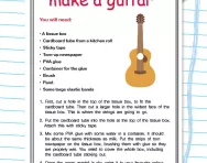 Instruction text worksheet