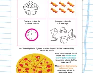 Introduction to learning fractions worksheet