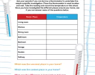 Investigating temperature worksheet