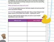 Investigation: floating and sinking activity