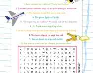 Irregular past tense verbs wordsearch