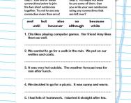 Join sentences with connectives worksheet