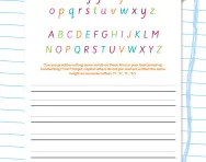 Forming letters: words in upper and lower case
