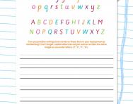Forming letters: words in upper and lower case