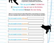 Joining sentences with conjunctions worksheet