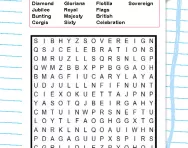 Jubilee wordsearch