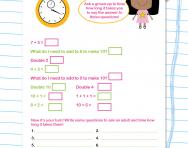 Know your number facts speed quiz worksheet