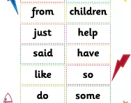 KS1 high-frequency words flashcards