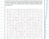 KS2 UK cities wordsearch
