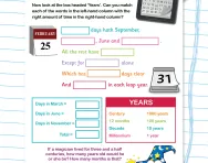 Learning vocabulary related to time worksheet
