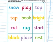 Letter arrow cards rhyming words